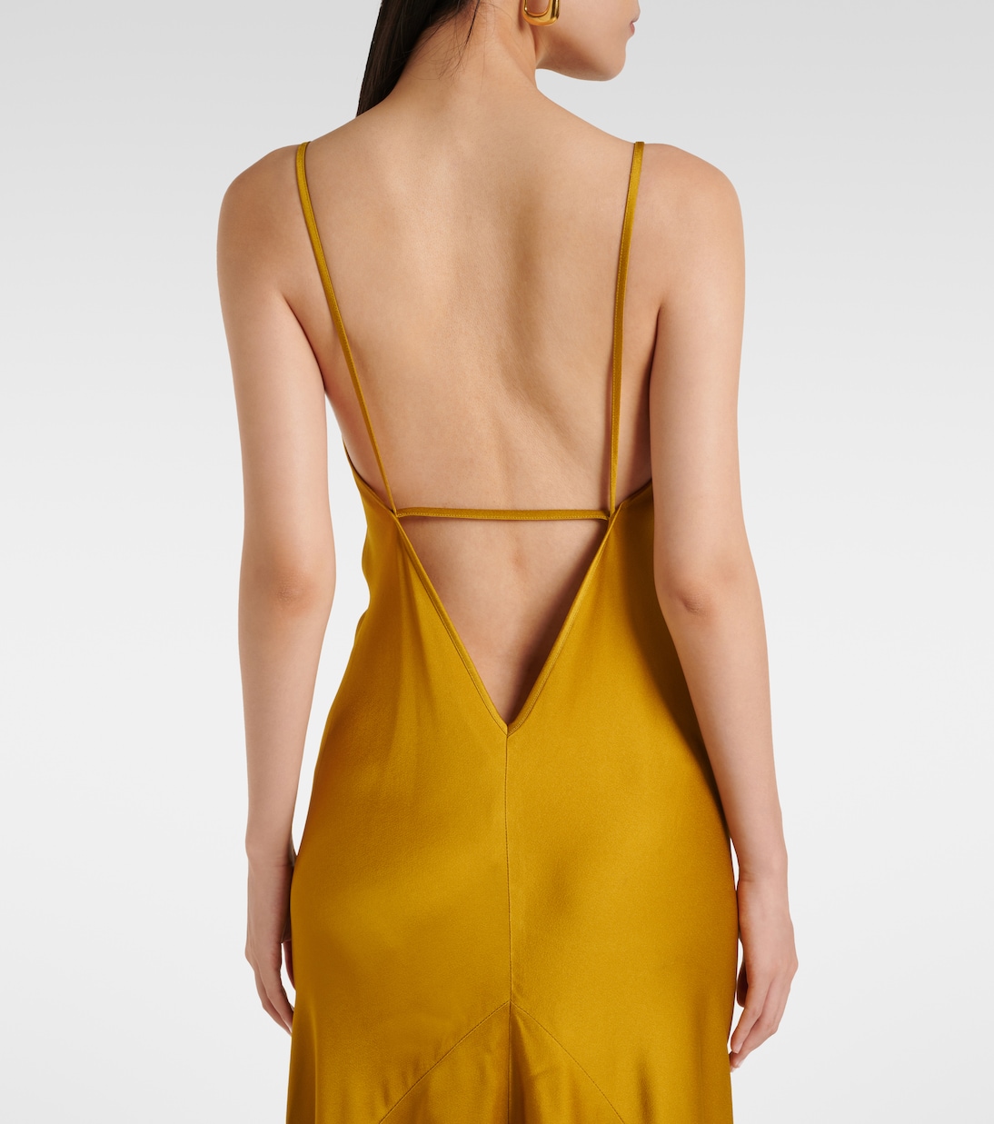 Robe longue en crêpe de satin | Victoria Beckham