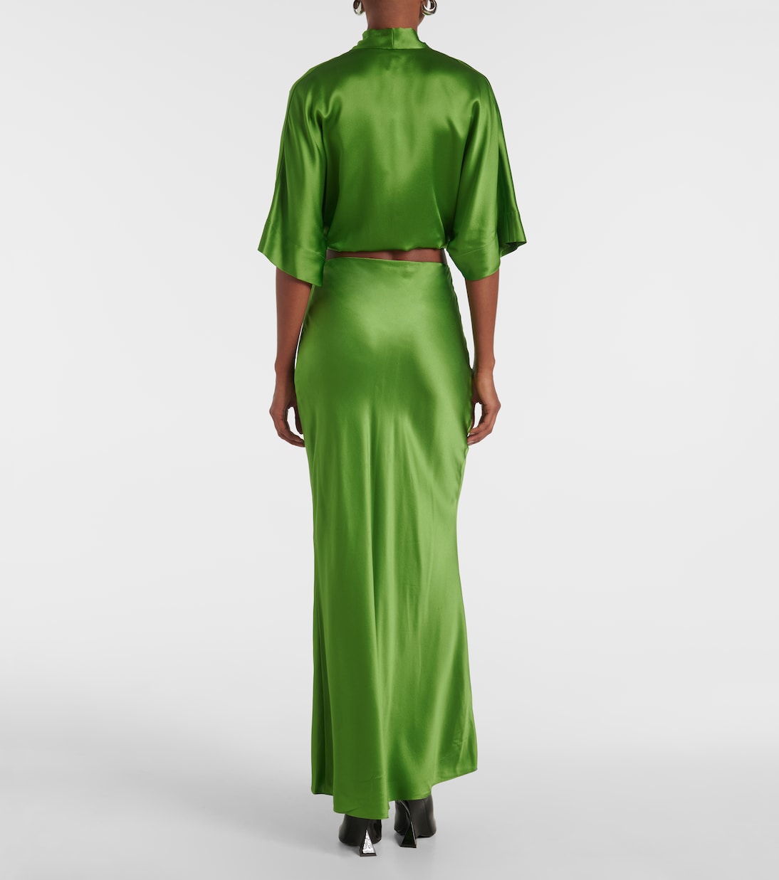 Falda larga de satén de seda | The Sei