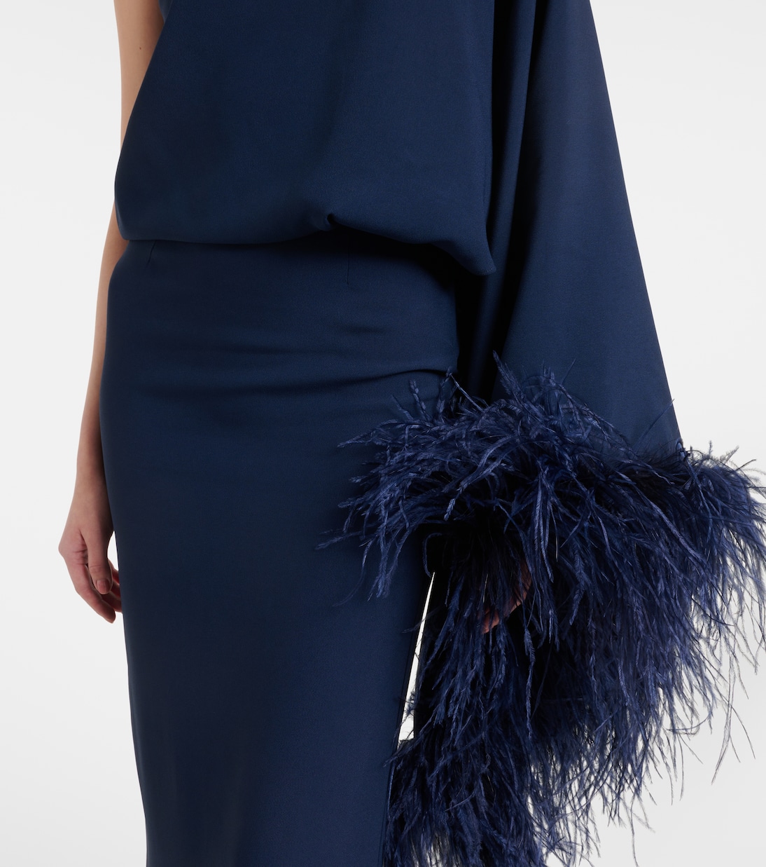 Robe longue Eternity à plumes | Taller Marmo