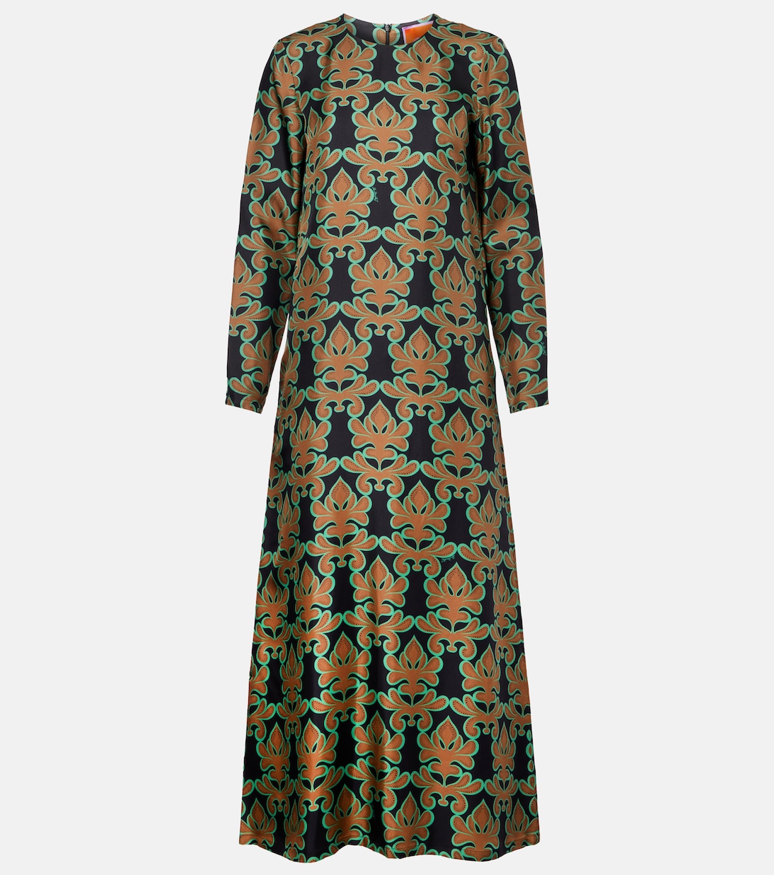 Swing printed silk twill midi dress | La DoubleJ