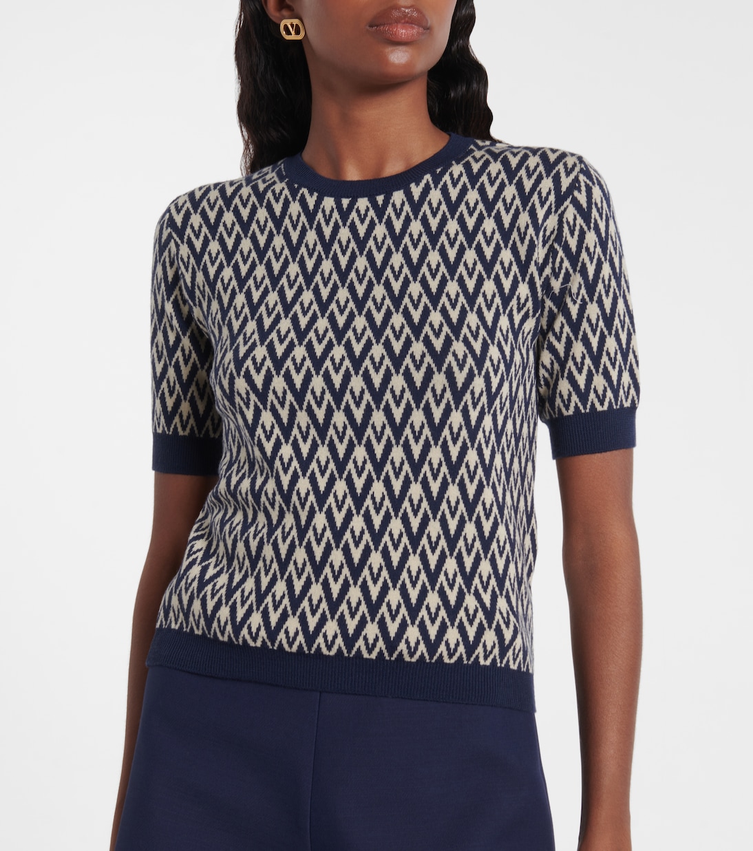 Top Toute la V de lana virgen | Valentino