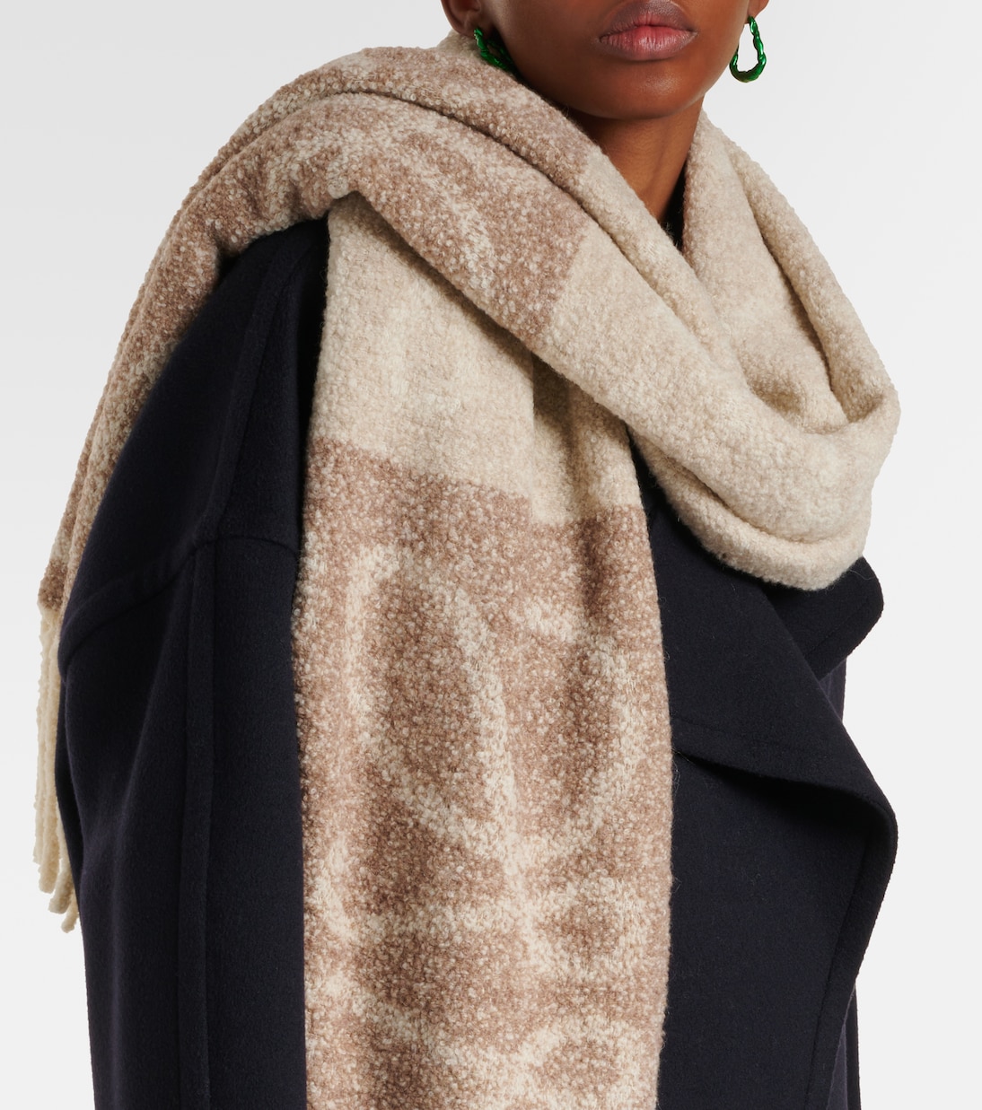 Bufanda de lana y alpaca con anagrama | Loewe