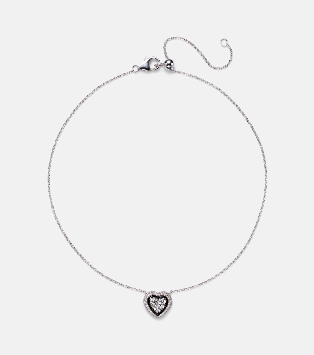 Collana Heart in oro bianco 18kt con diamanti | Kamyen