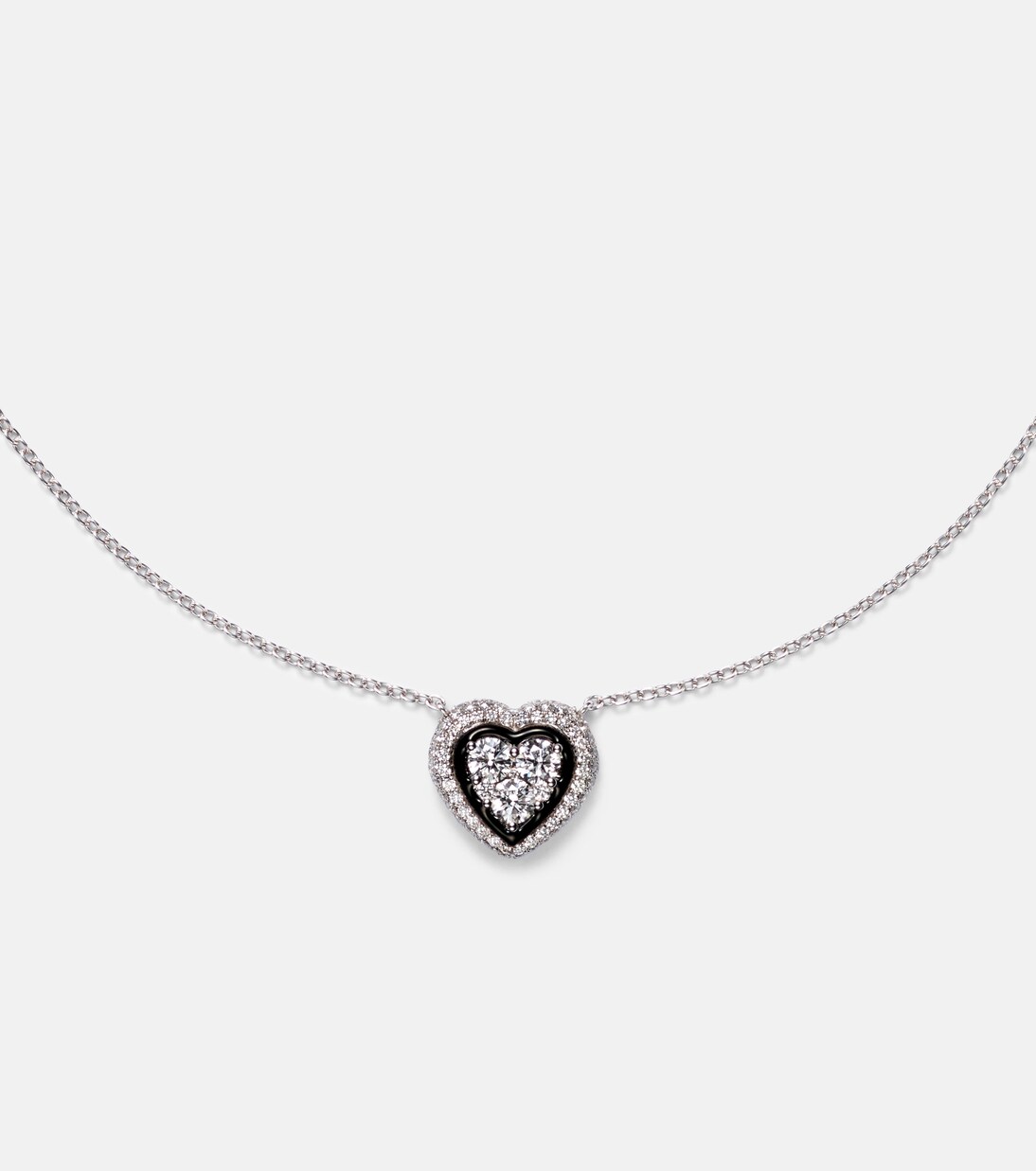 Collana Heart in oro bianco 18kt con diamanti | Kamyen