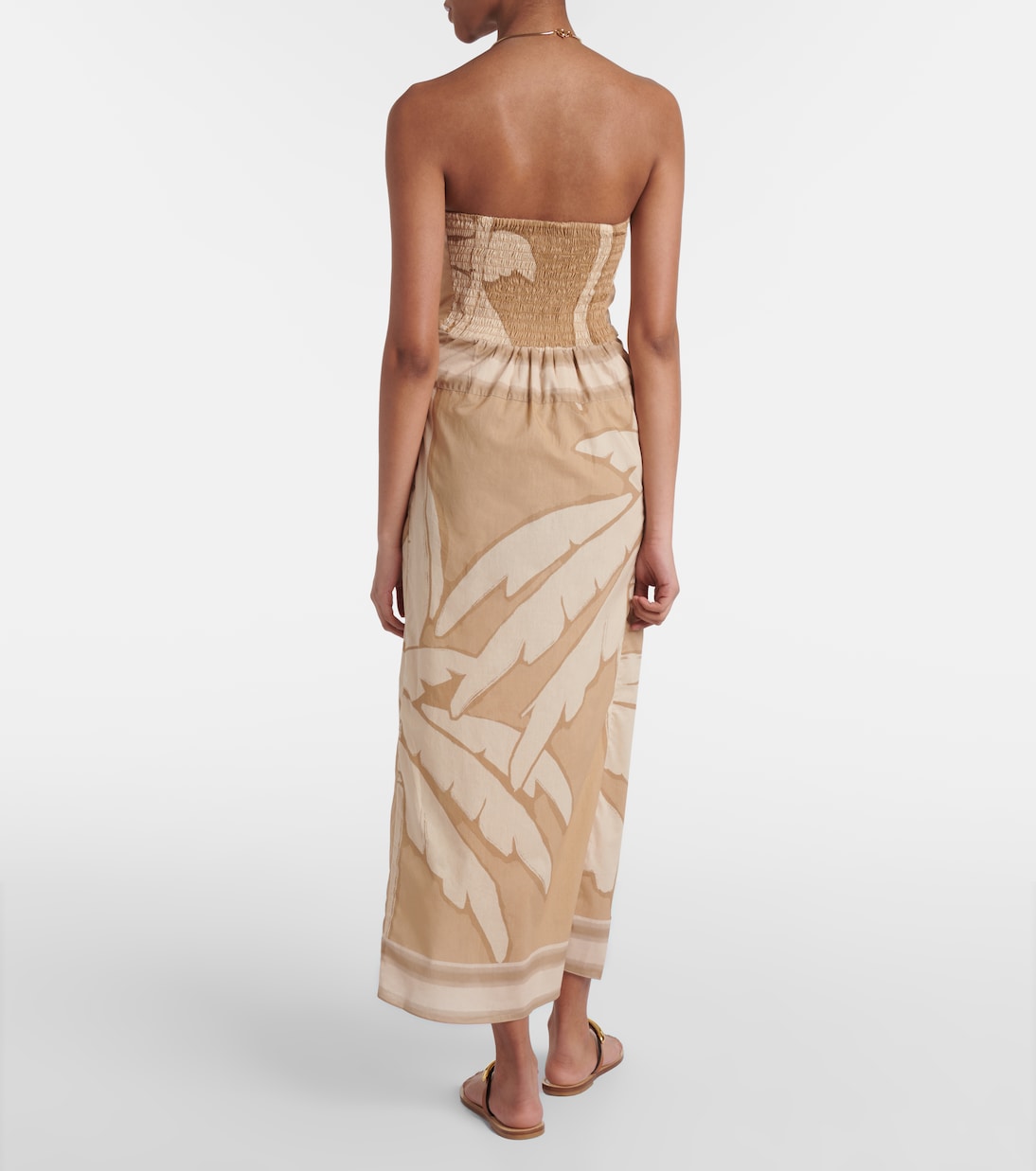 Midikleid Palms Pontoon aus Baumwollpopeline | Johanna Ortiz