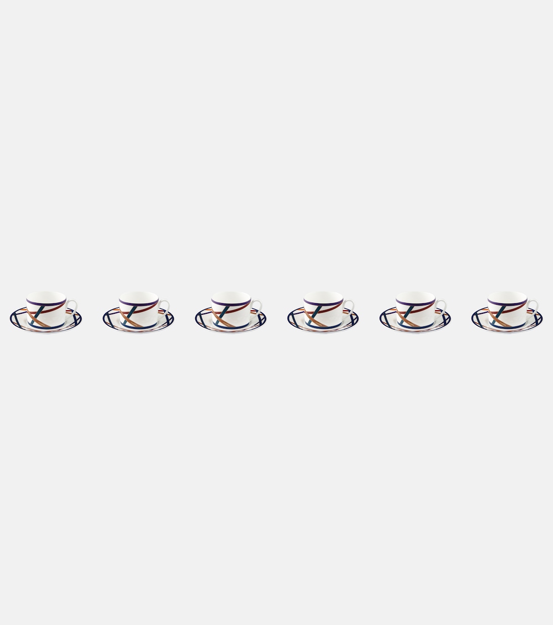 Nastri set of 6 teacups and saucers | Missoni