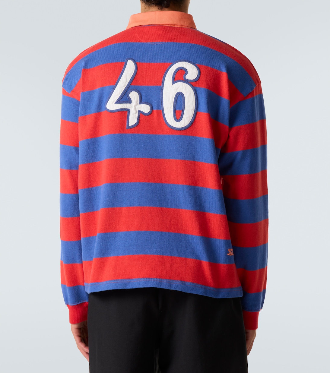 Striped cotton polo shirt | Bode