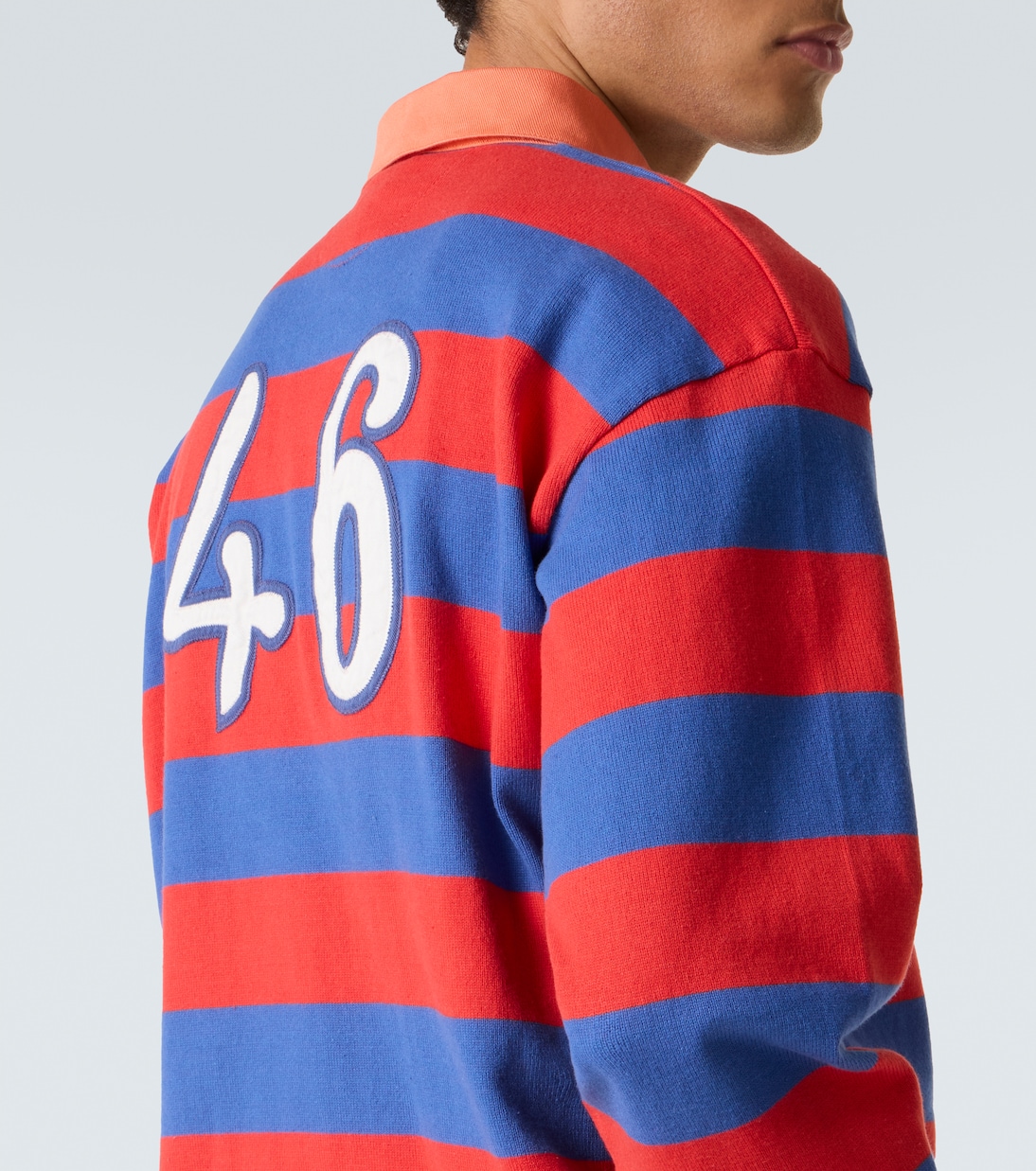 Striped cotton polo shirt | Bode