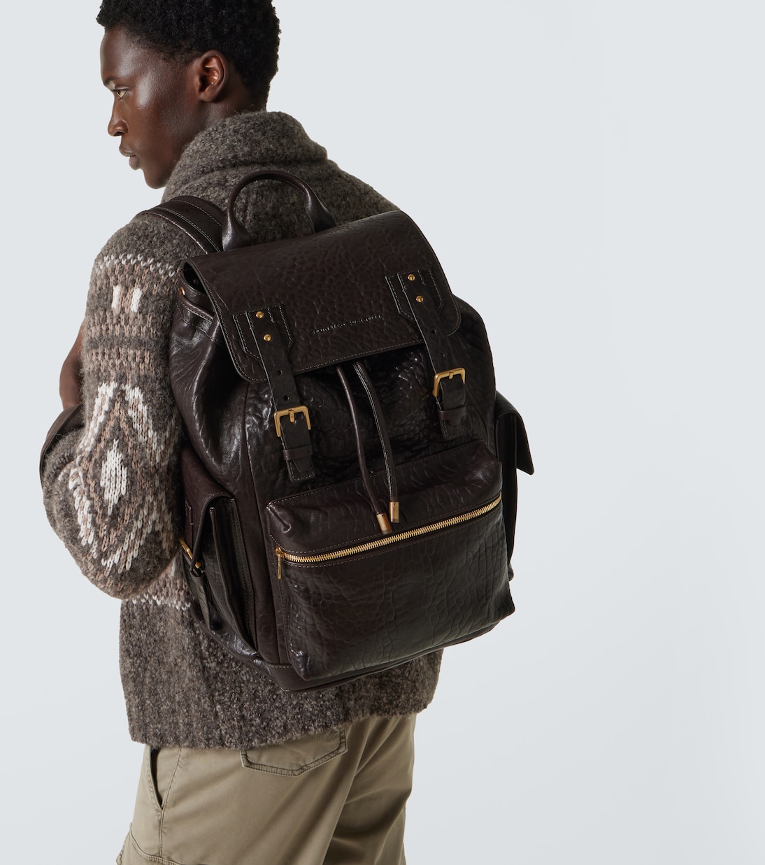 Leather backpack | Brunello Cucinelli