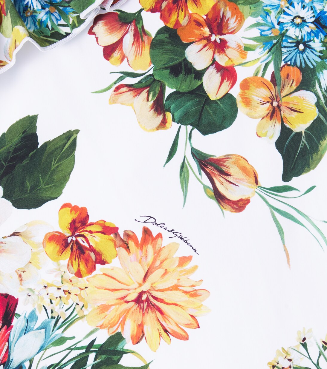 Fiori printed ruffled swimsuit | Dolce&Gabbana Kids