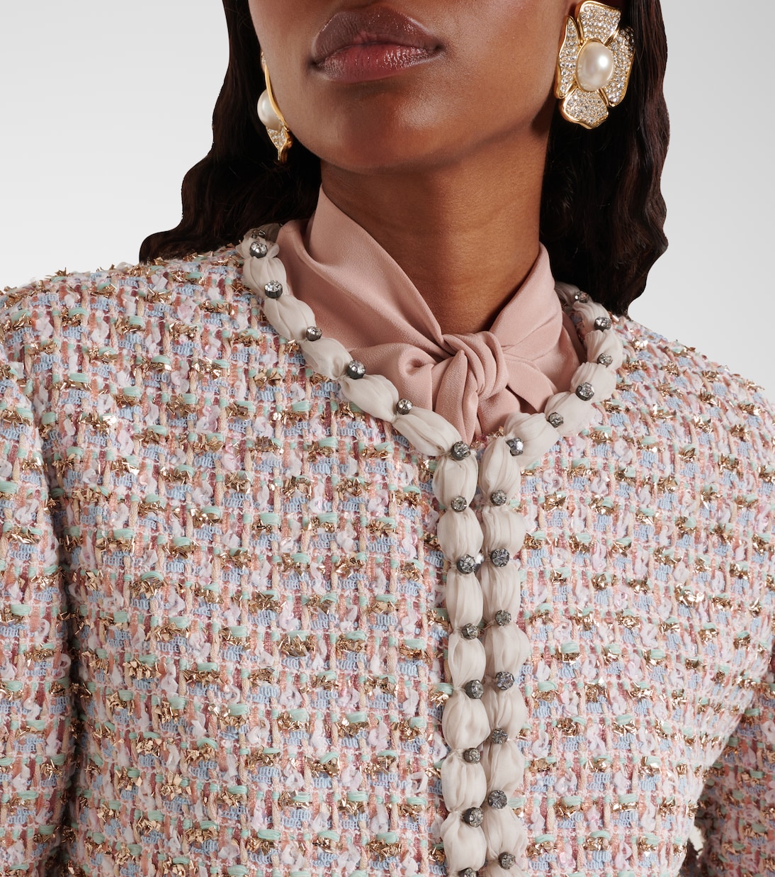 Embroidered tweed jacket | Valentino