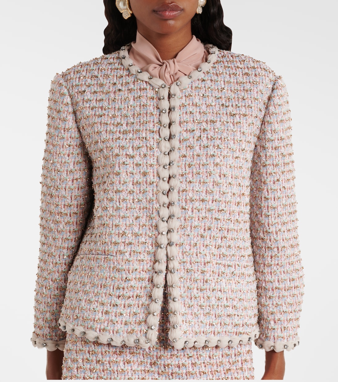 Embroidered tweed jacket | Valentino