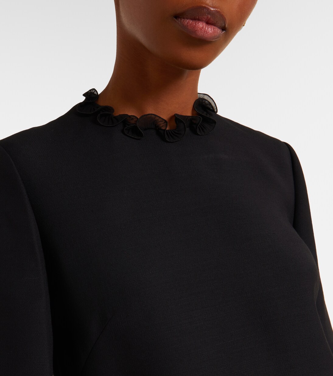 Ruffled silk crêpe minidress | Valentino