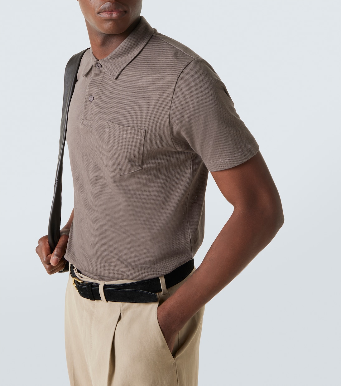 Riviera cotton polo shirt | Sunspel