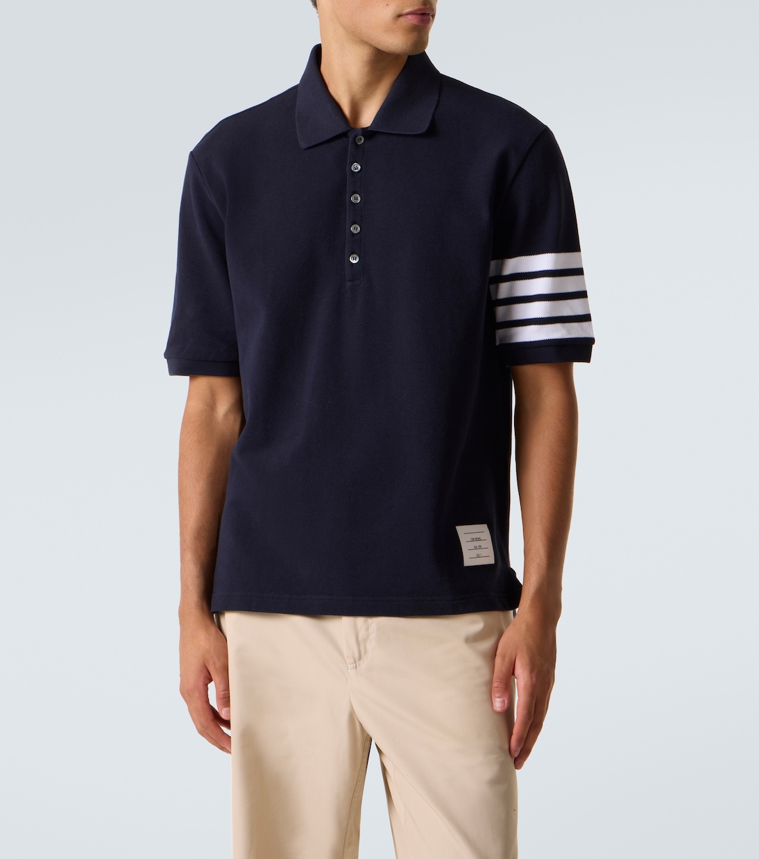 4-Bar cotton polo shirt | Thom Browne