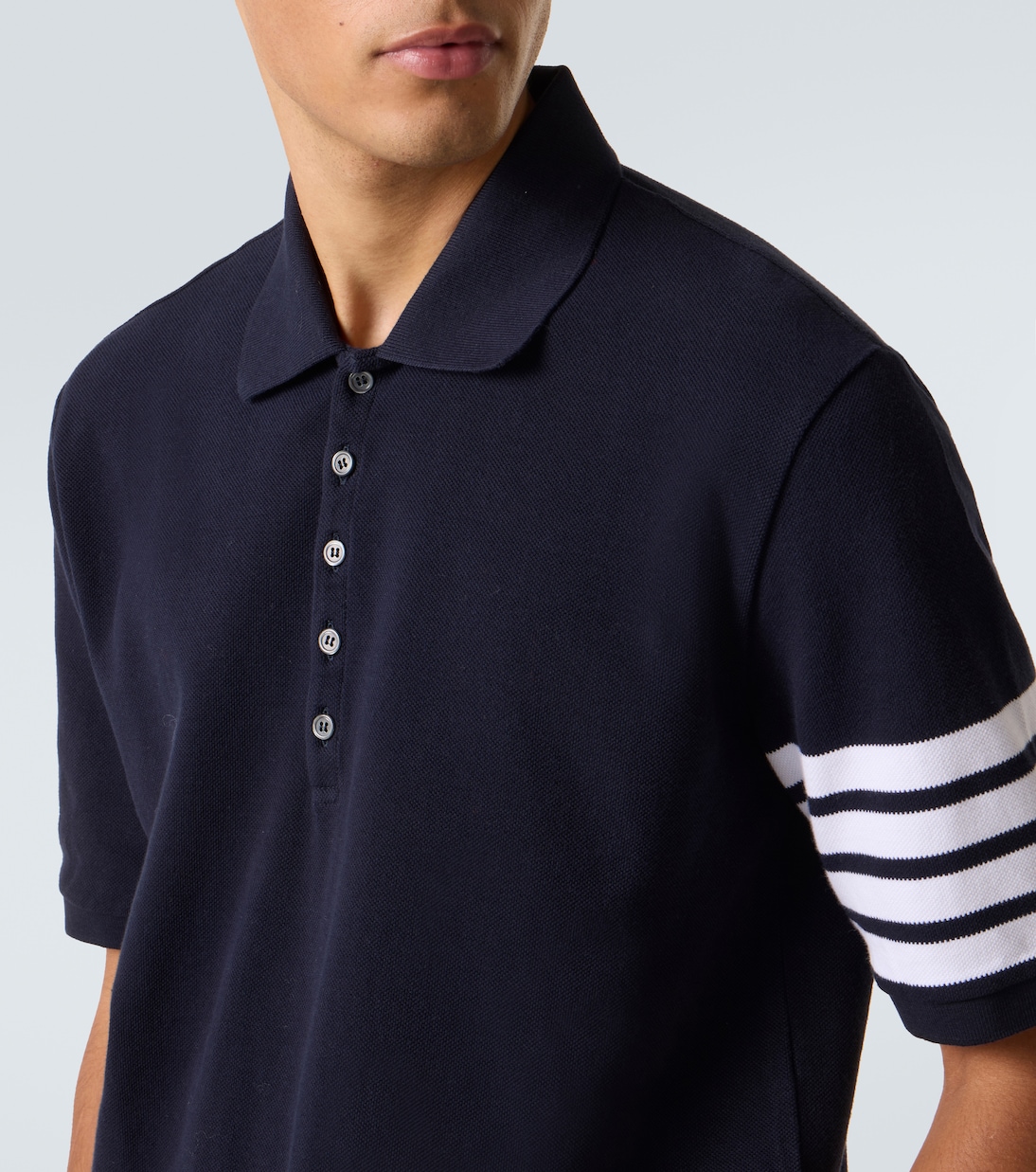 4-Bar cotton polo shirt | Thom Browne