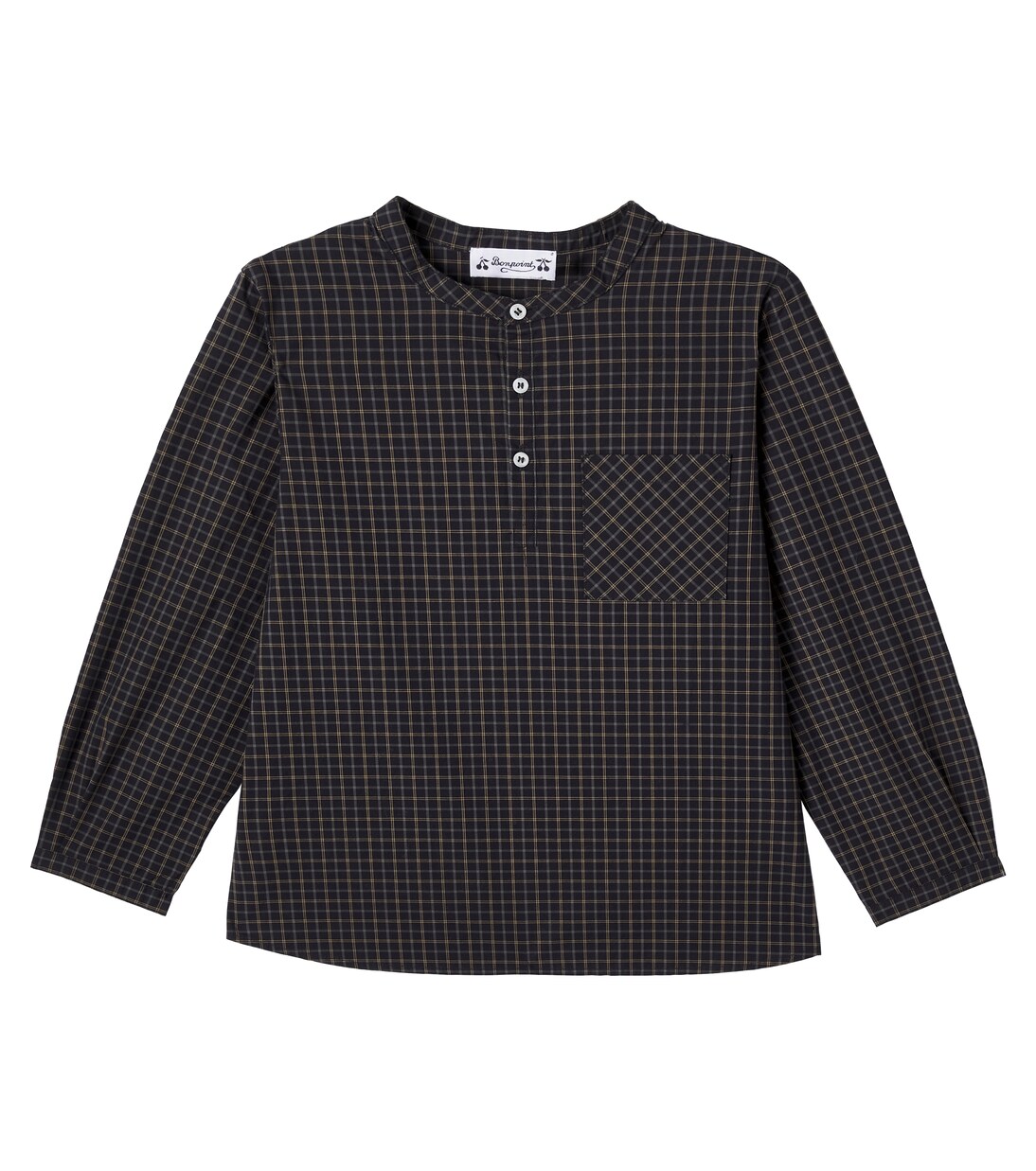 Artiste checked cotton poplin shirt | Bonpoint