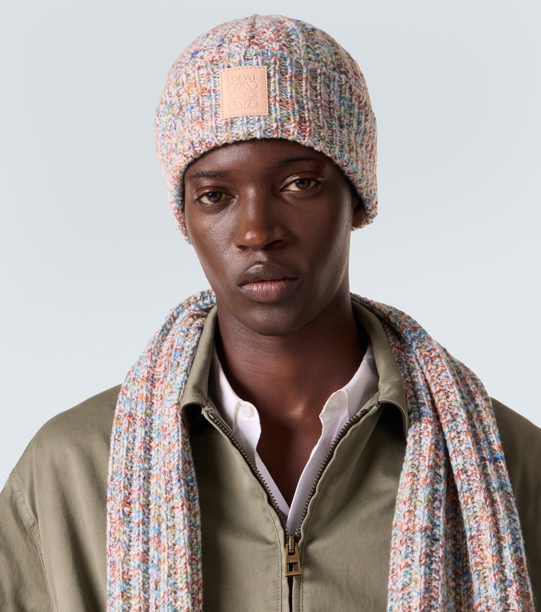 Anagram wool and cashmere-blend beanie | Loewe