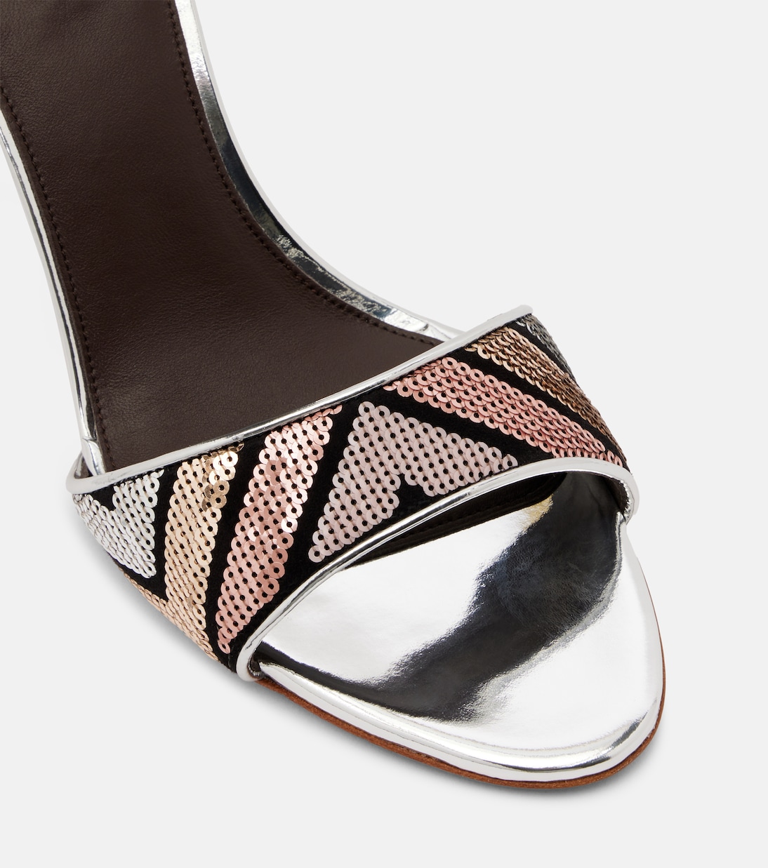 Belle sequined metallic leather sandals | Missoni