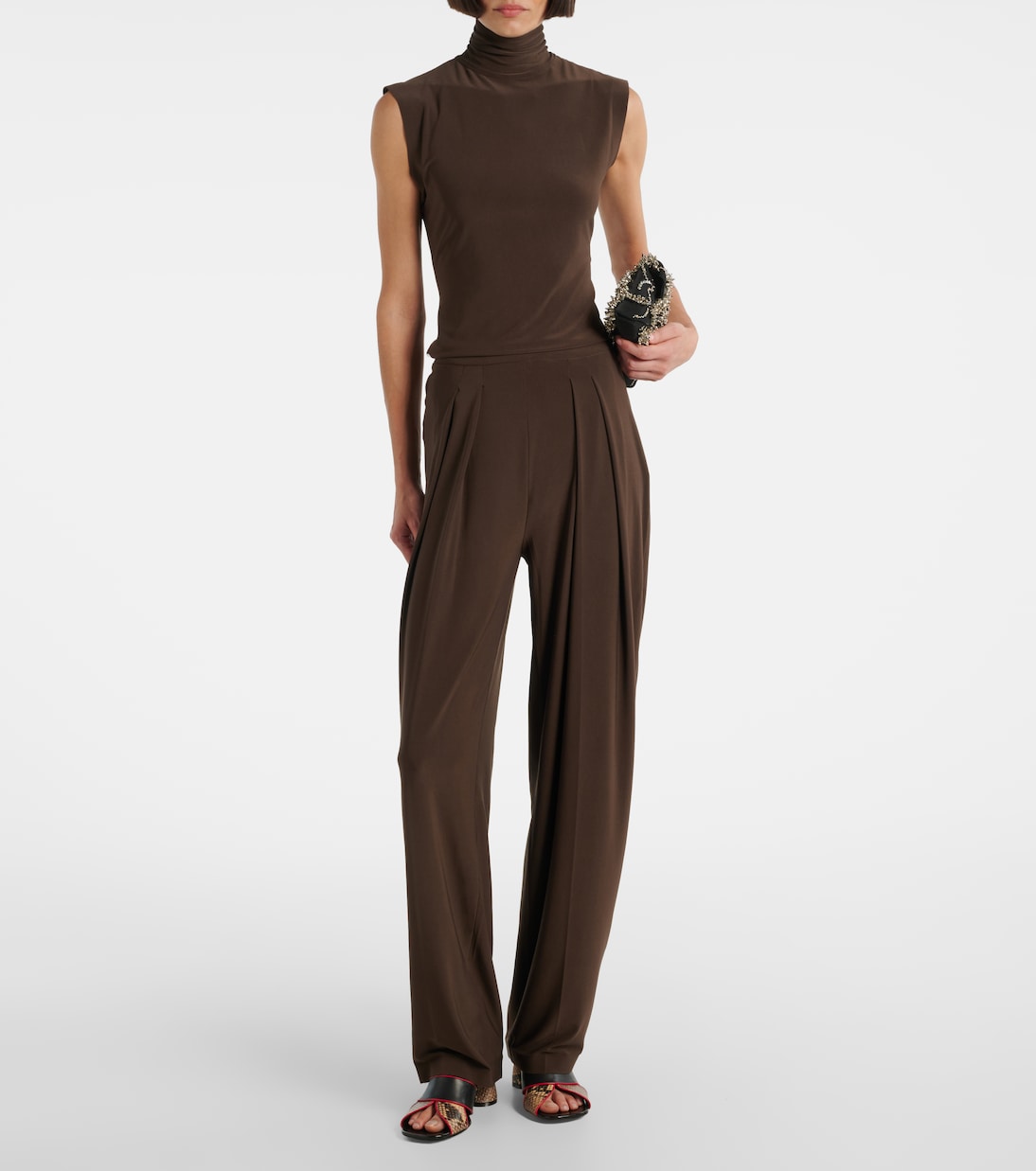 Pantalon ample à taille haute | Norma Kamali