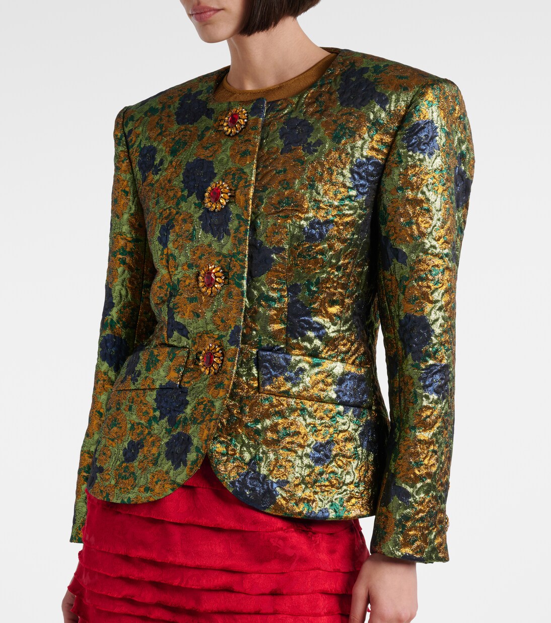 Floral jacquard jacket | Saint Laurent
