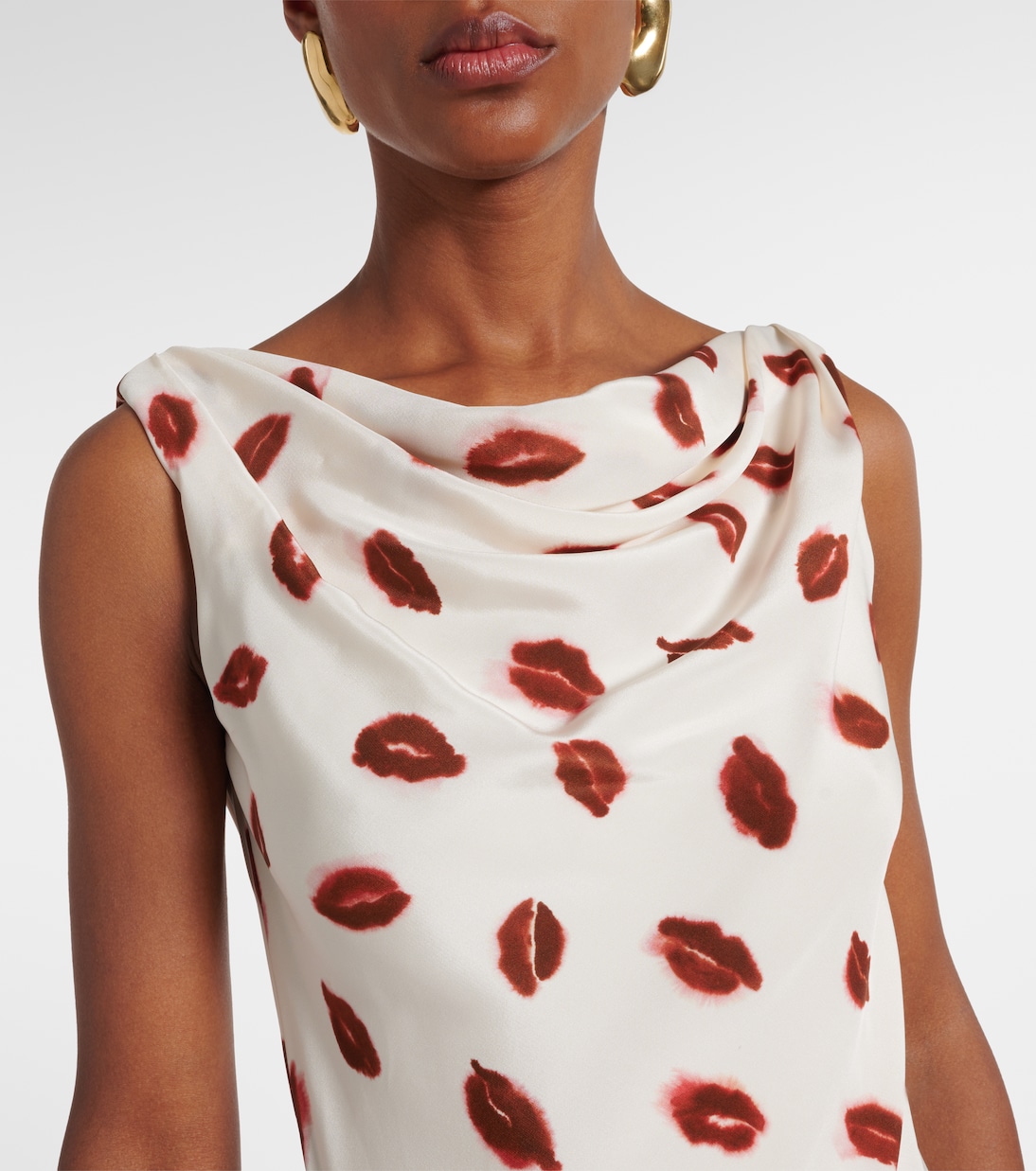 Bedrucktes Midikleid Drina aus Seide | Altuzarra