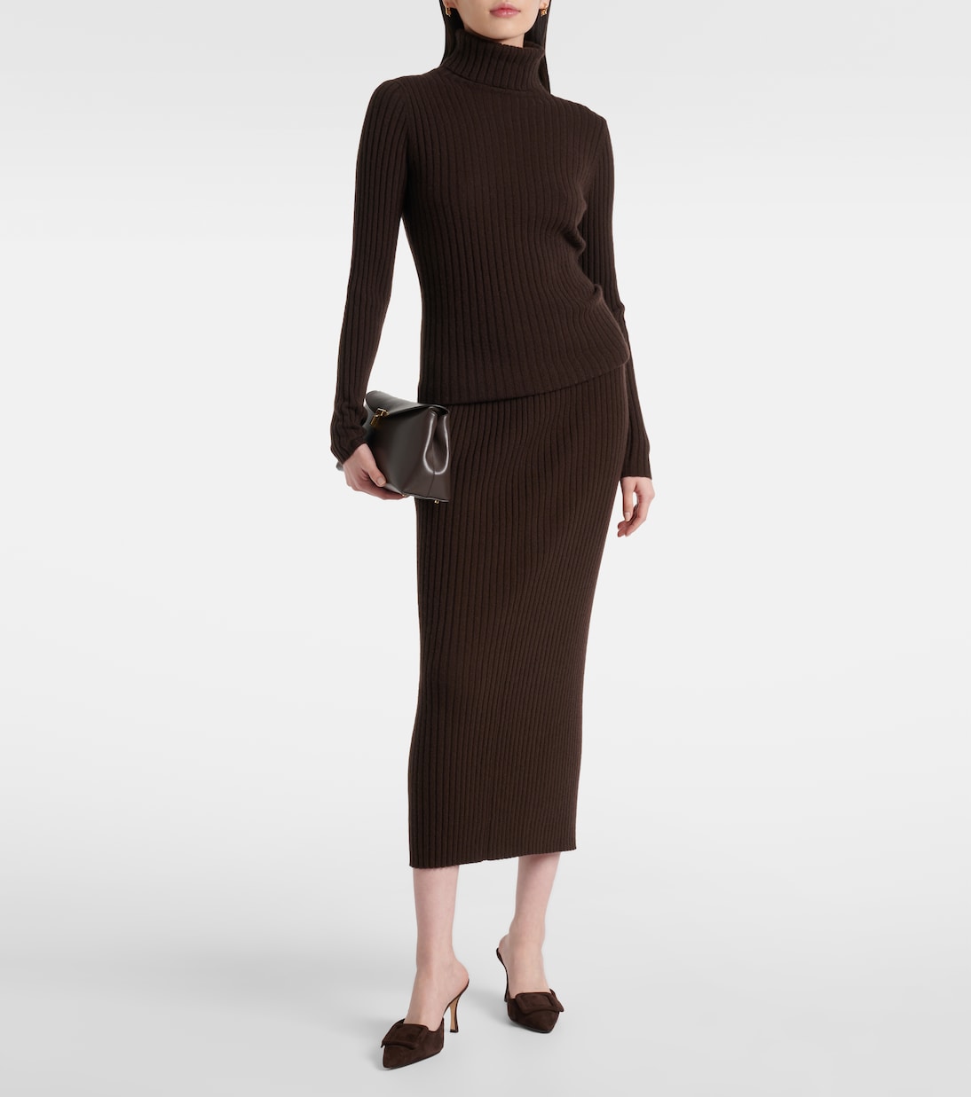 리브 니트 캐시미어 터틀넥 | Jardin des Orangers