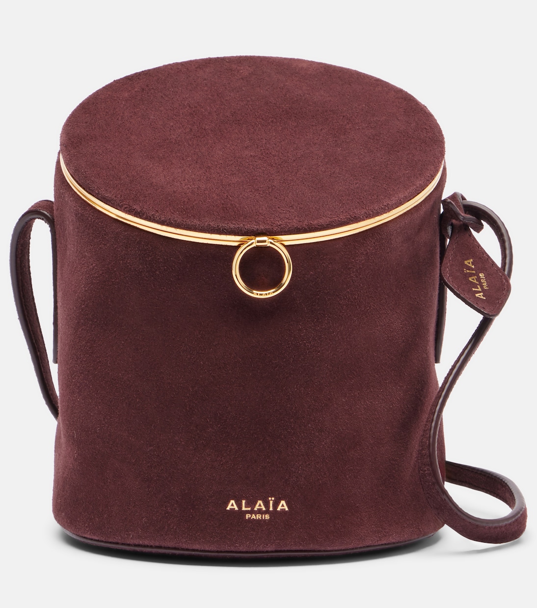 Sac seau La Canette Small en daim | Alaïa