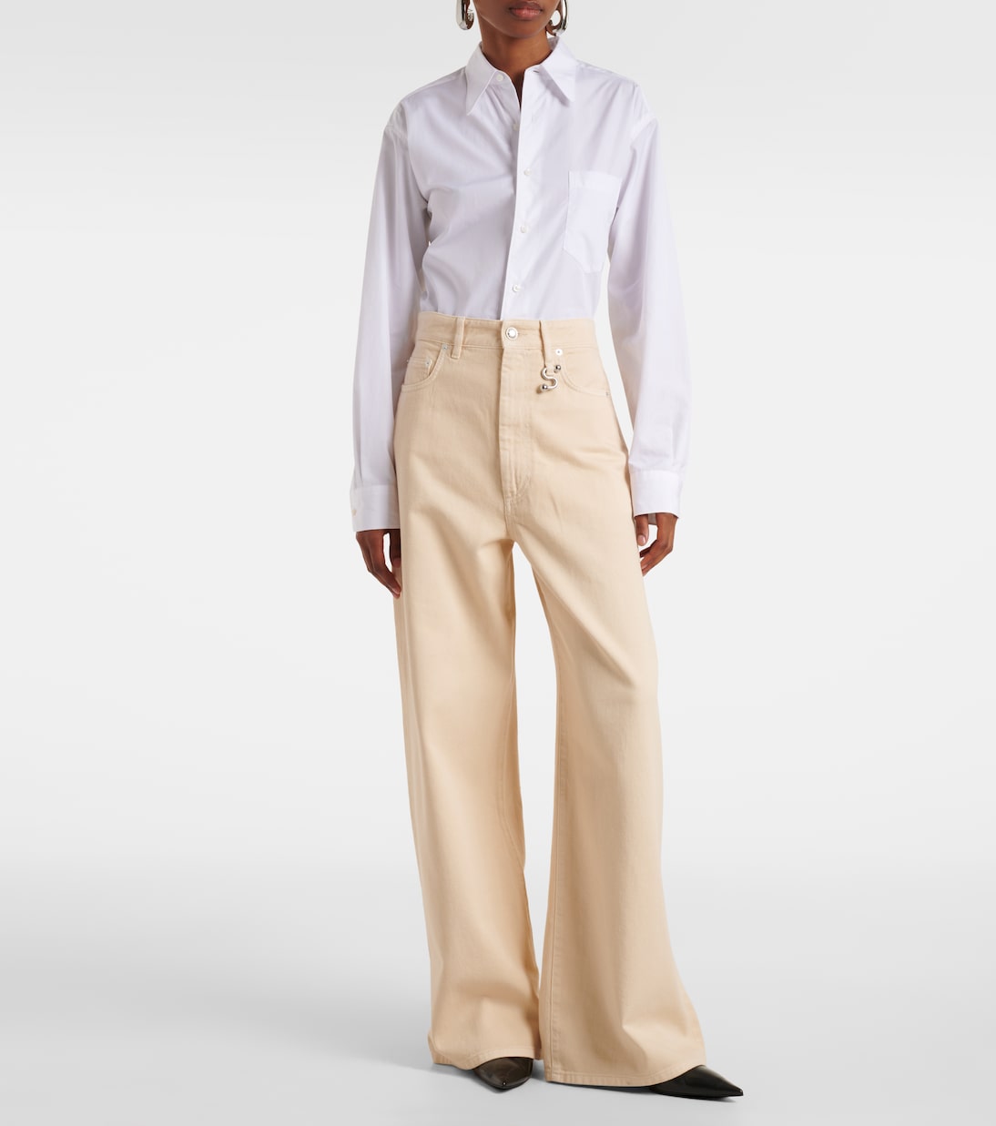 High-Rise Wide-Leg Jeans Siamese | Sportmax