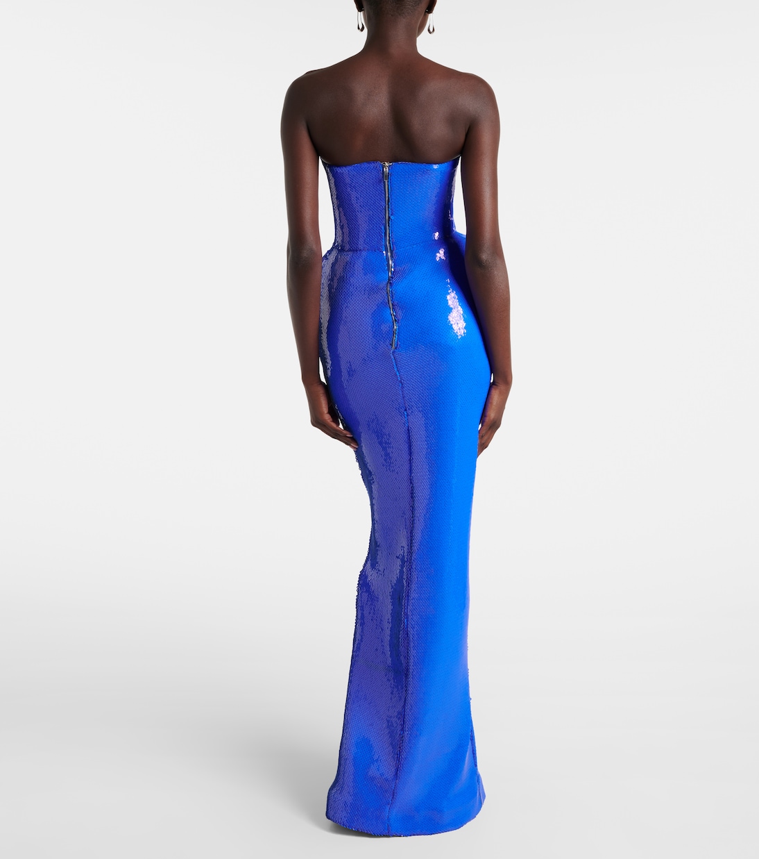 Abito lungo con paillettes | David Koma