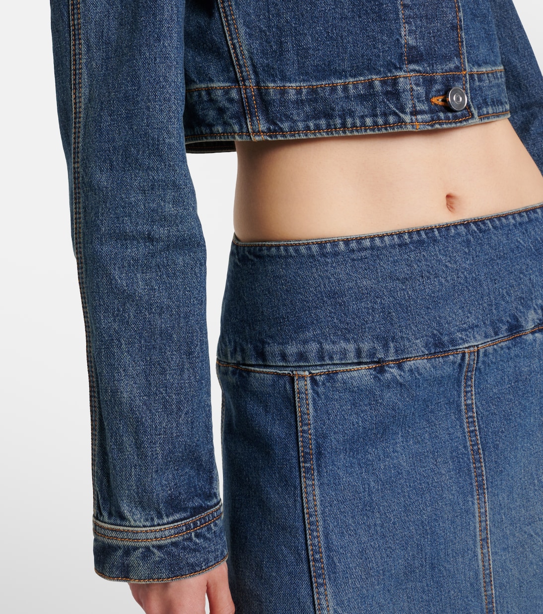 Cropped denim jacket | Alaïa