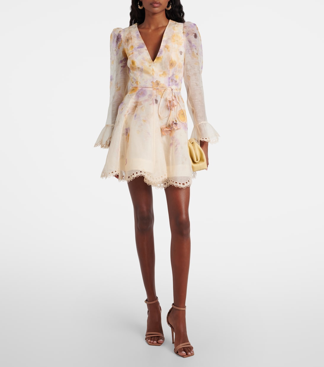 Memento linen and silk minidress | Zimmermann