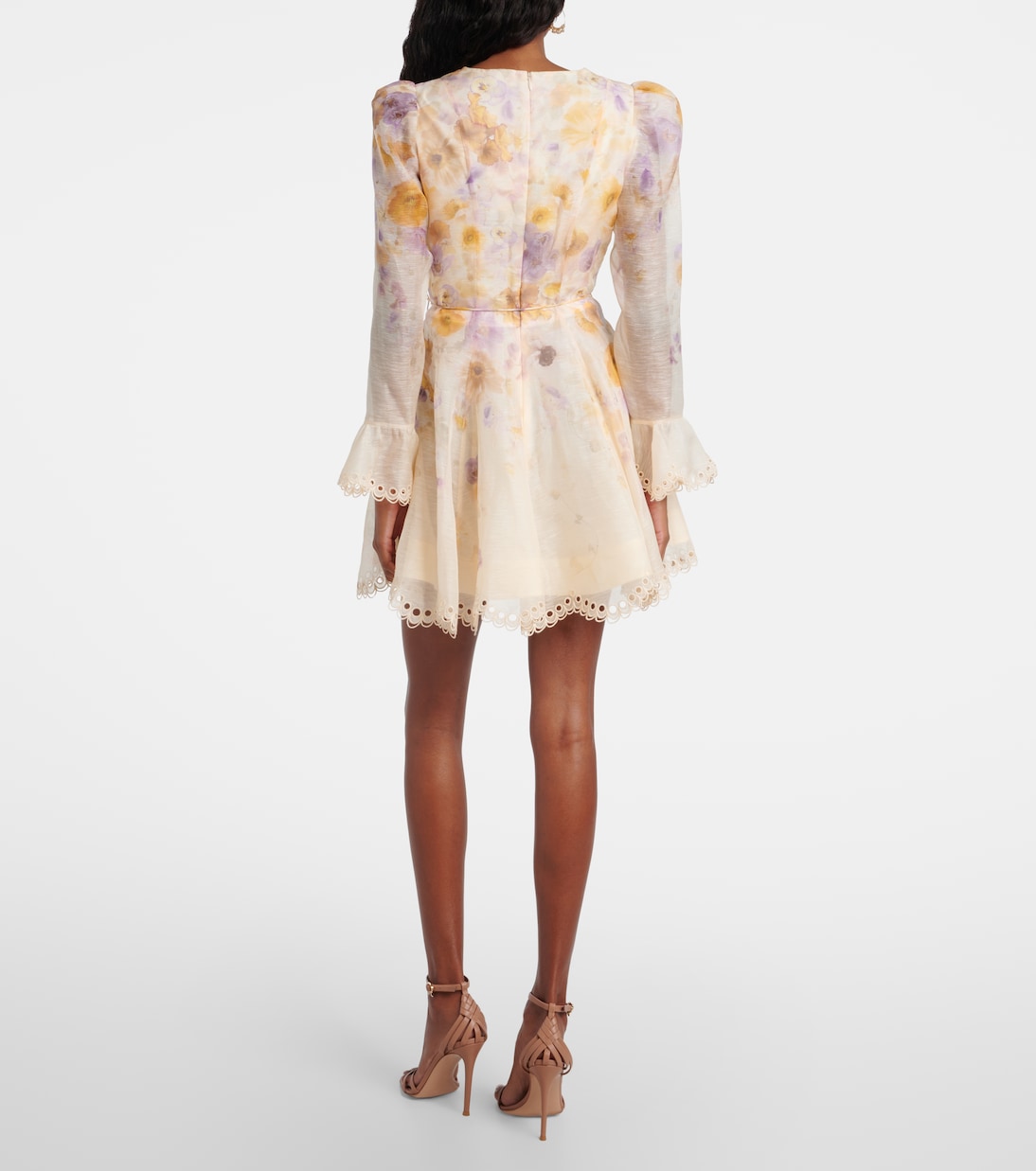 Memento linen and silk minidress | Zimmermann