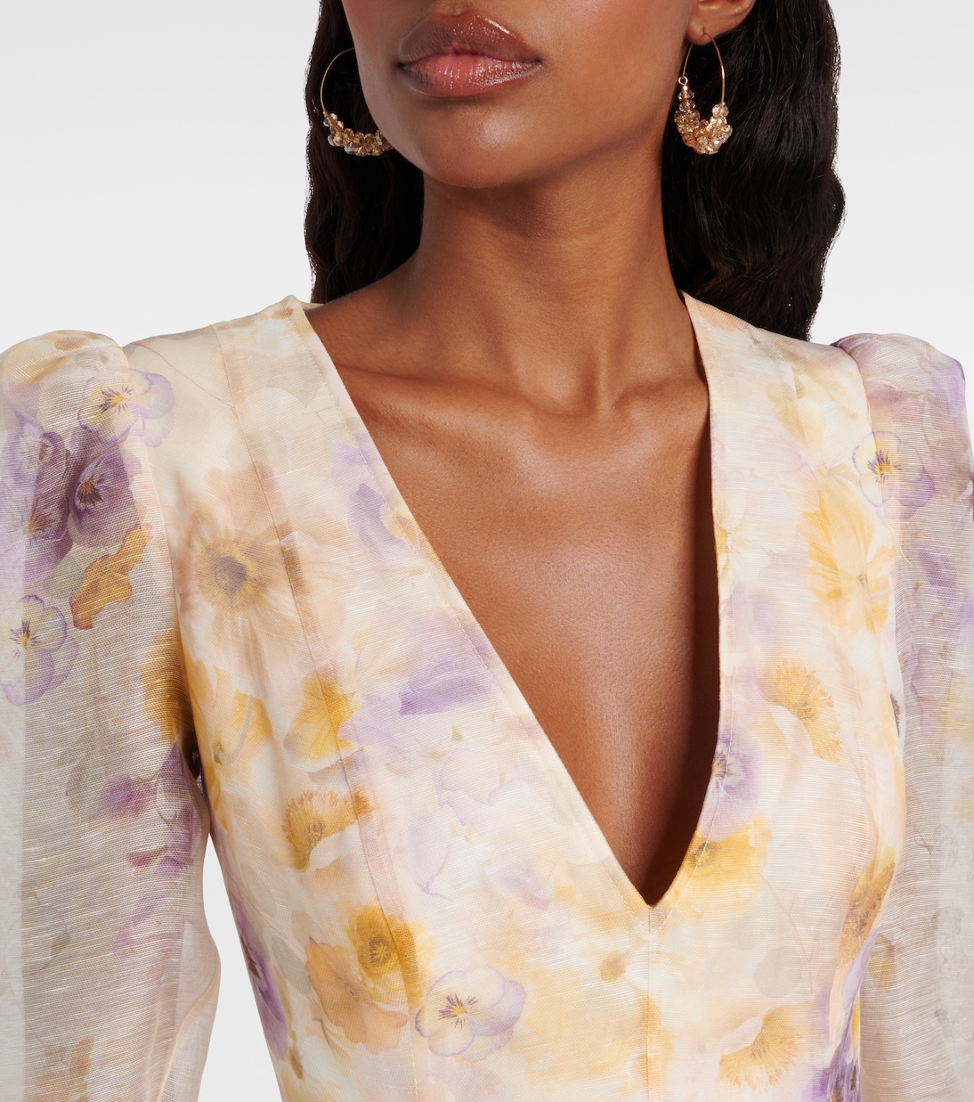 Memento linen and silk minidress | Zimmermann