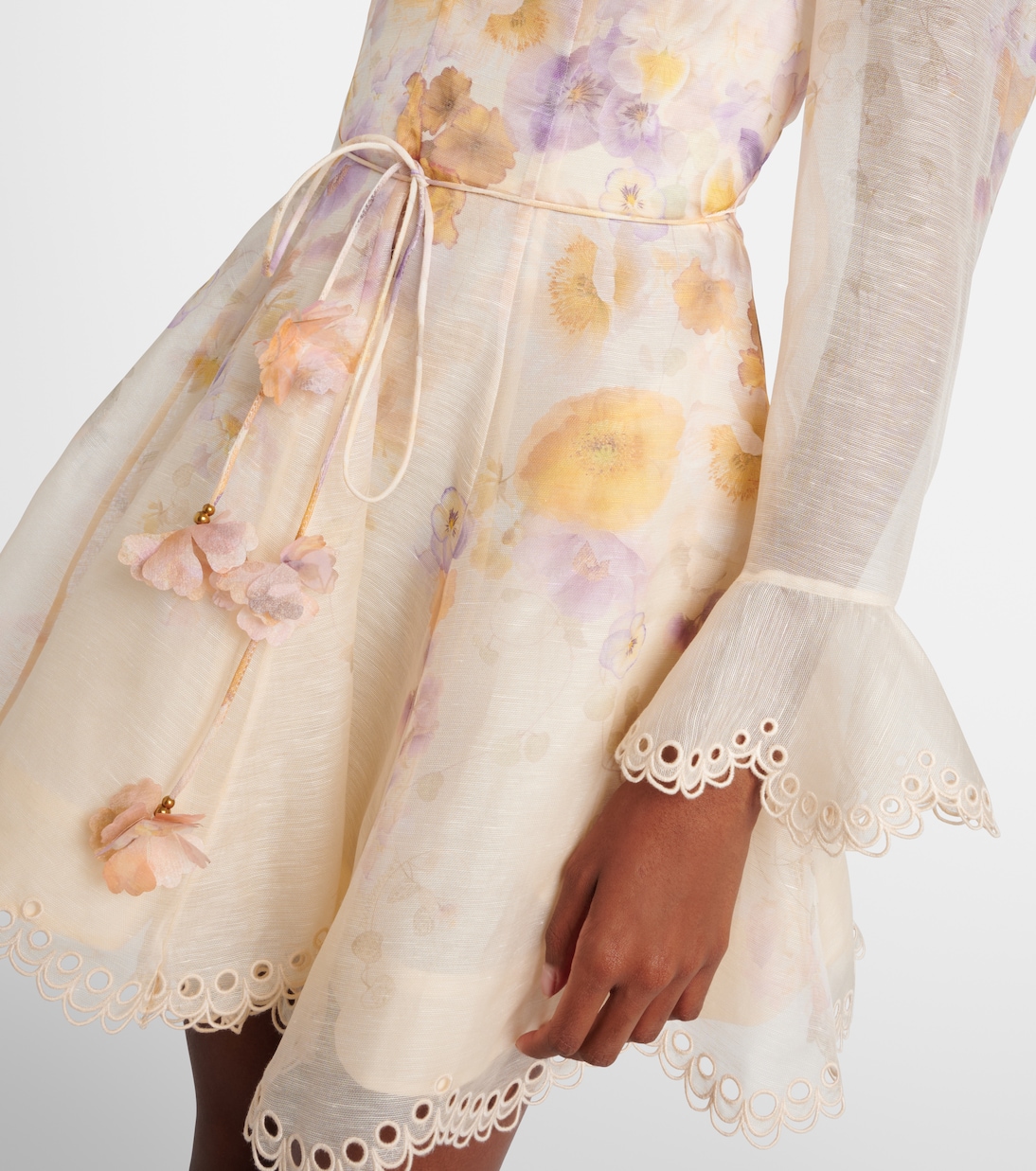 Memento linen and silk minidress | Zimmermann