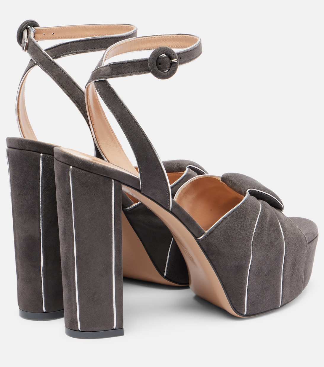 Plateausandalen 125 aus Veloursleder | Gianvito Rossi