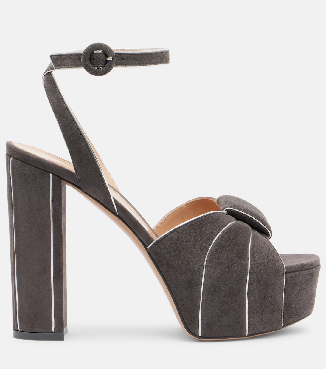 Plateausandalen 125 aus Veloursleder | Gianvito Rossi