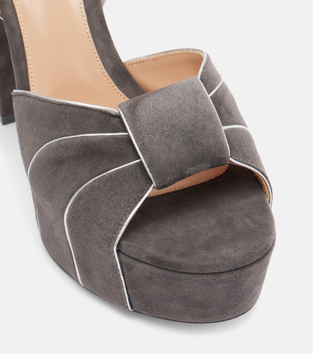 Plateausandalen 125 aus Veloursleder | Gianvito Rossi