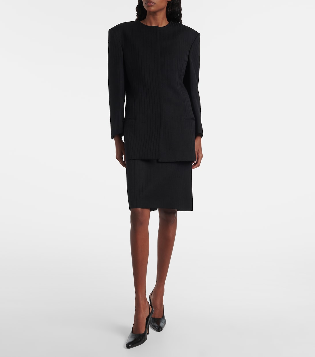 Ribbed-knit wool miniskirt  | Calvin Klein Collection