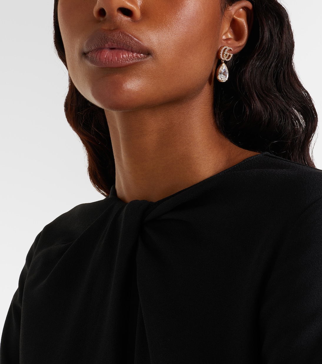 Boucles d’oreilles GG Marmont à cristaux | Gucci