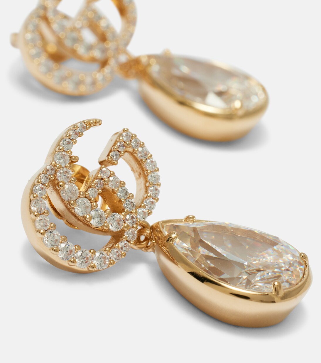 Boucles d’oreilles GG Marmont à cristaux | Gucci