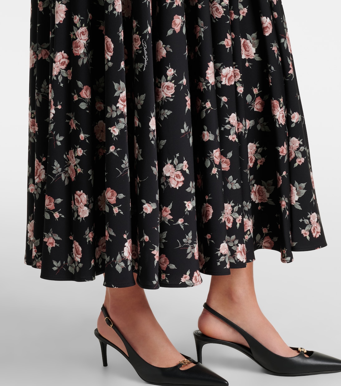 Floral silk-blend charmeuse maxi skirt | Dolce&Gabbana