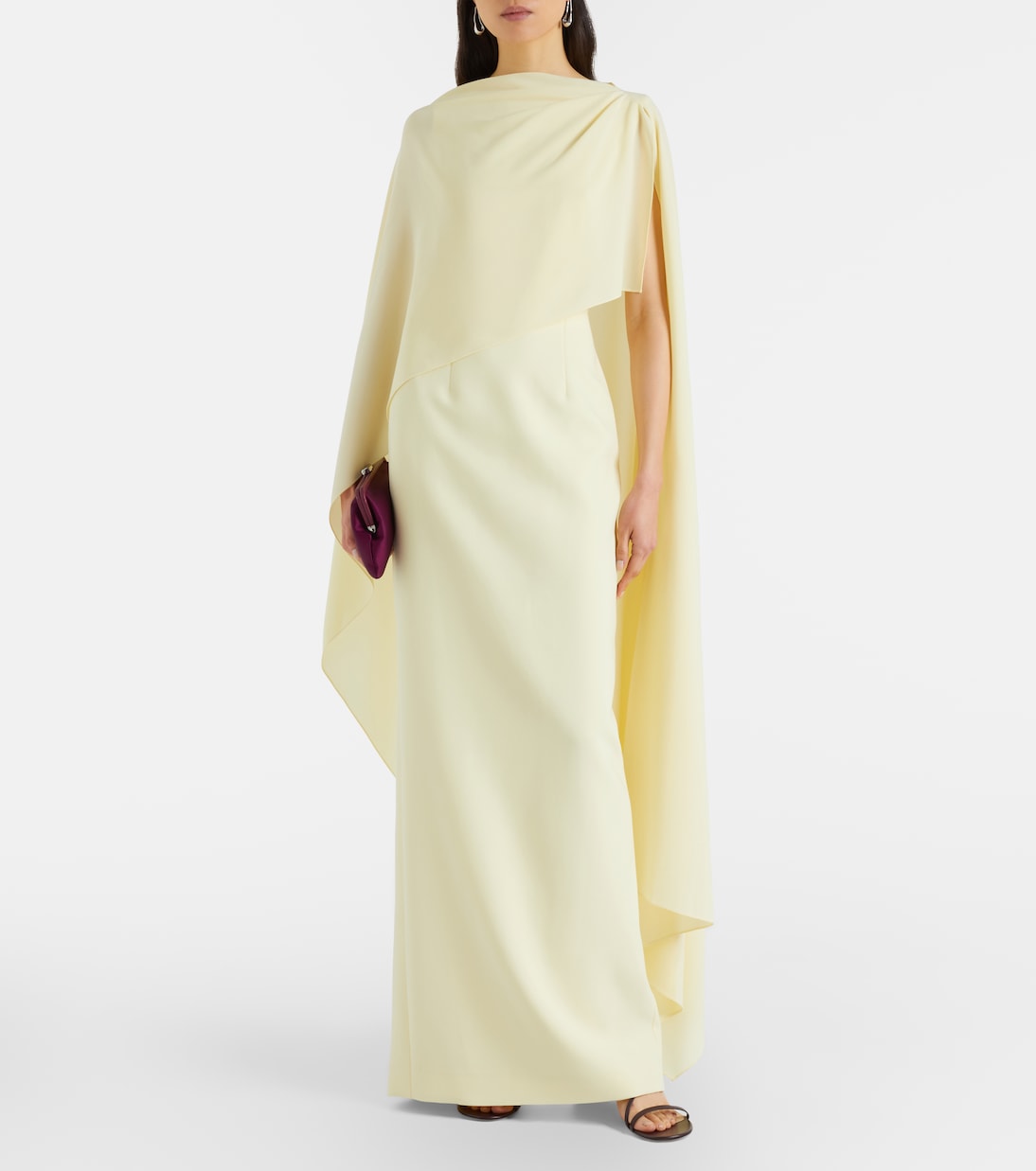 Demetria asymmetric crêpe gown | Roksanda