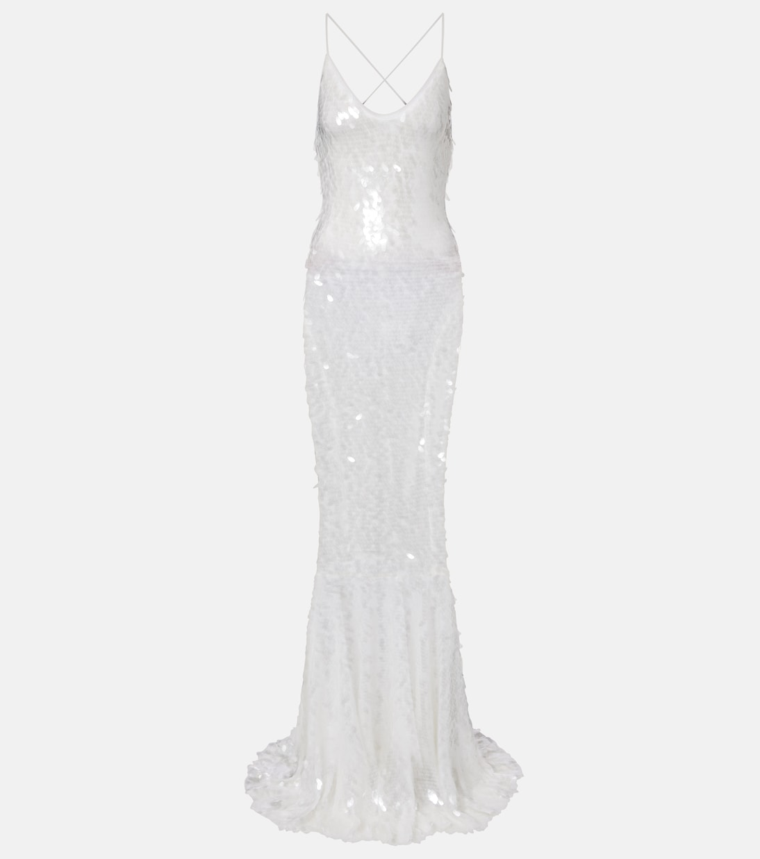 Sequined open-back gown | Norma Kamali