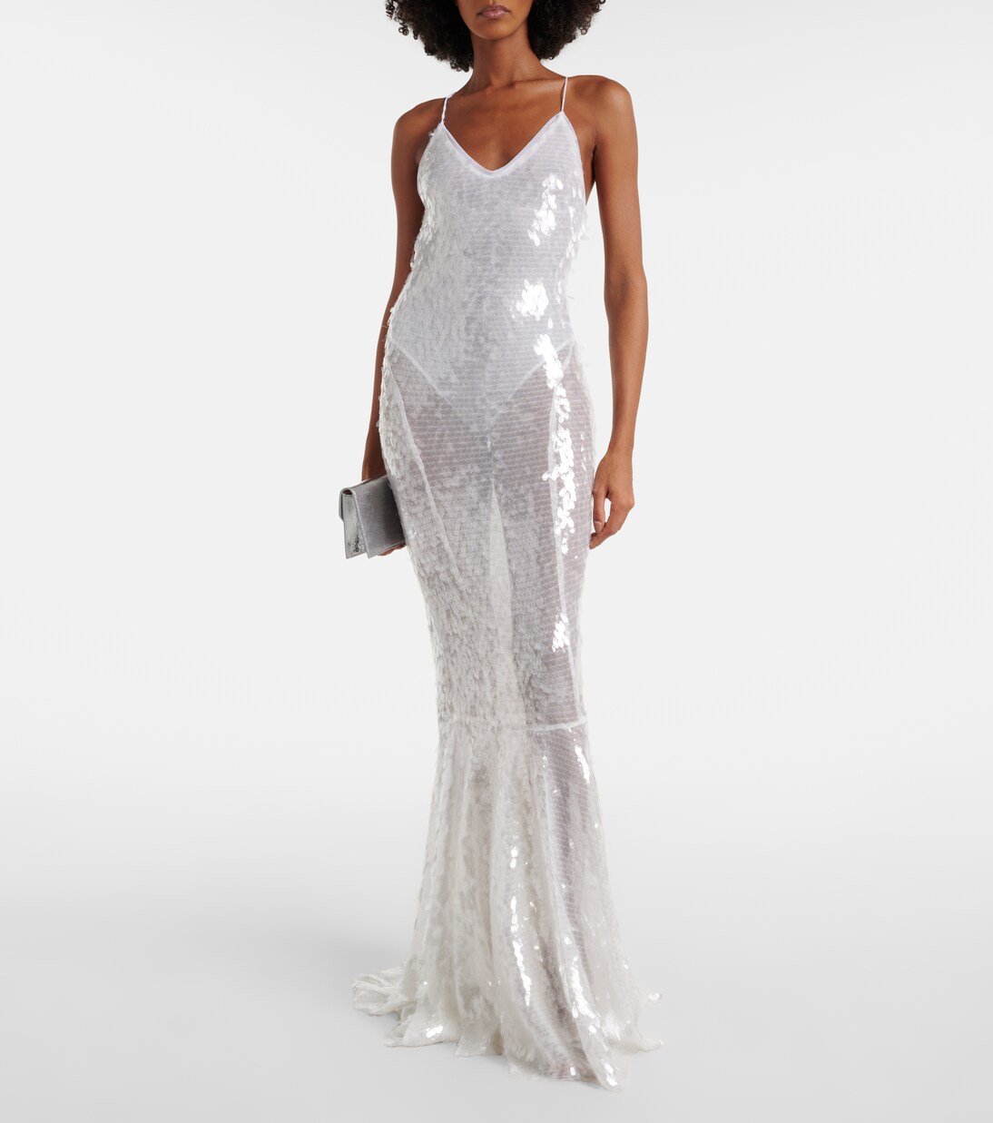 Sequined open-back gown | Norma Kamali