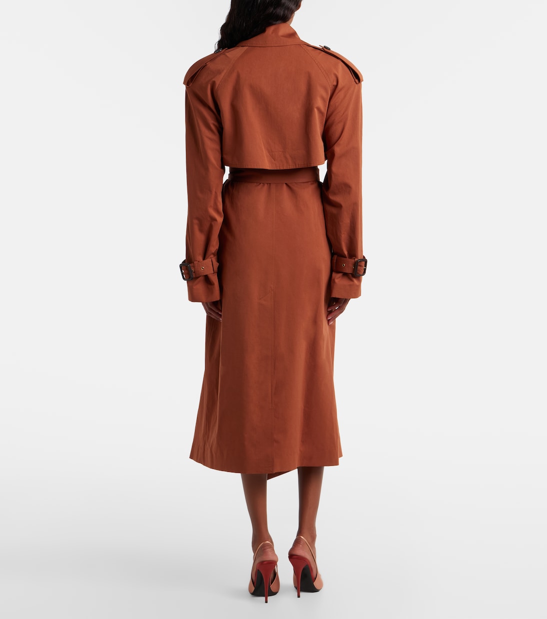 Oversize-Trenchcoat aus Baumwolle und Seide | Saint Laurent