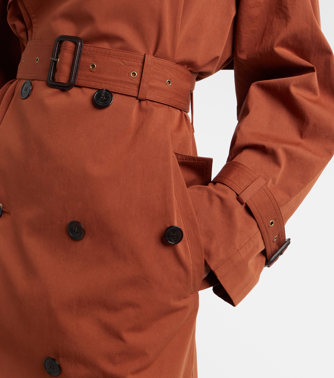 Oversize-Trenchcoat aus Baumwolle und Seide | Saint Laurent