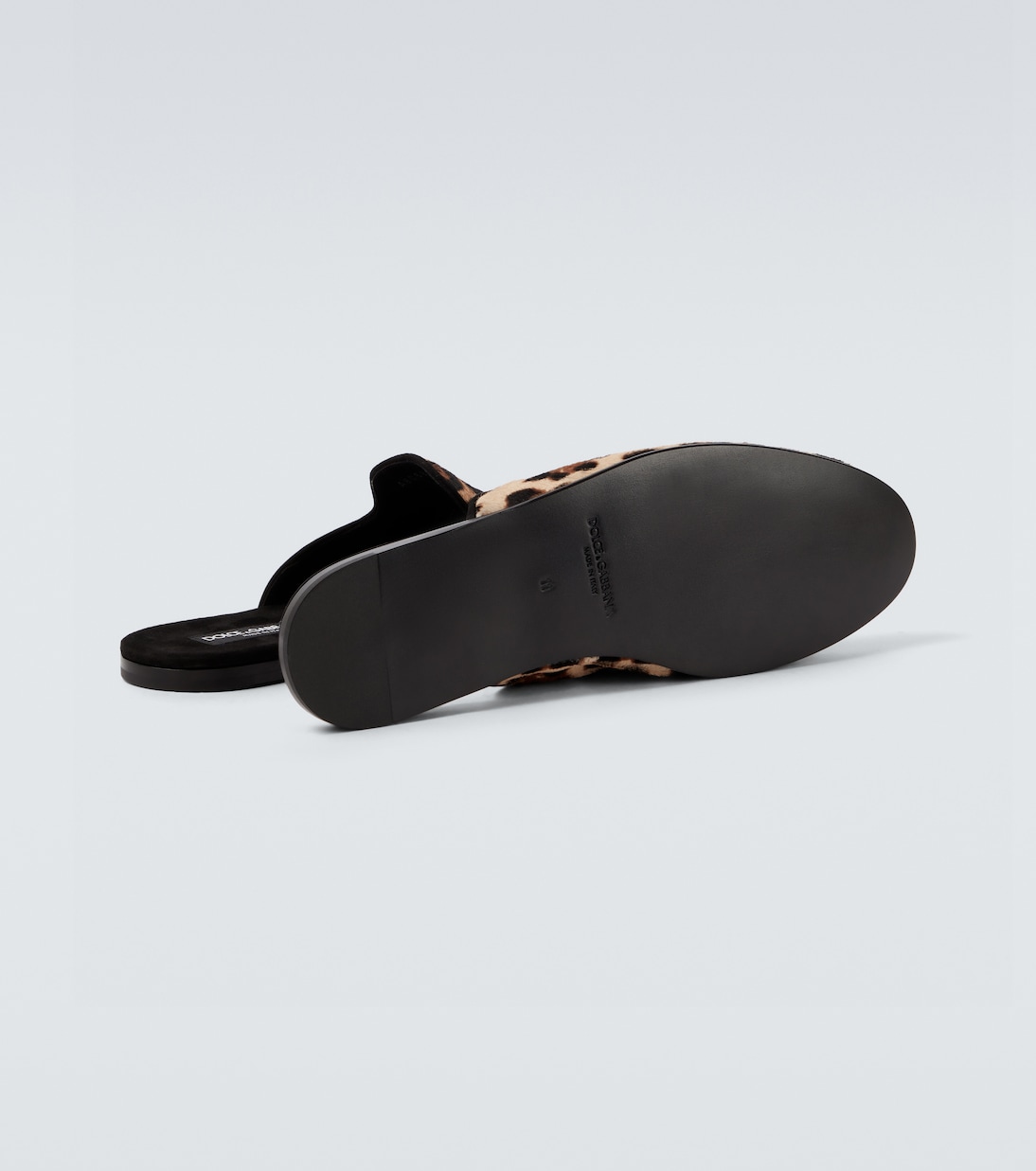 Leopard-print calf hair mules | Dolce&Gabbana