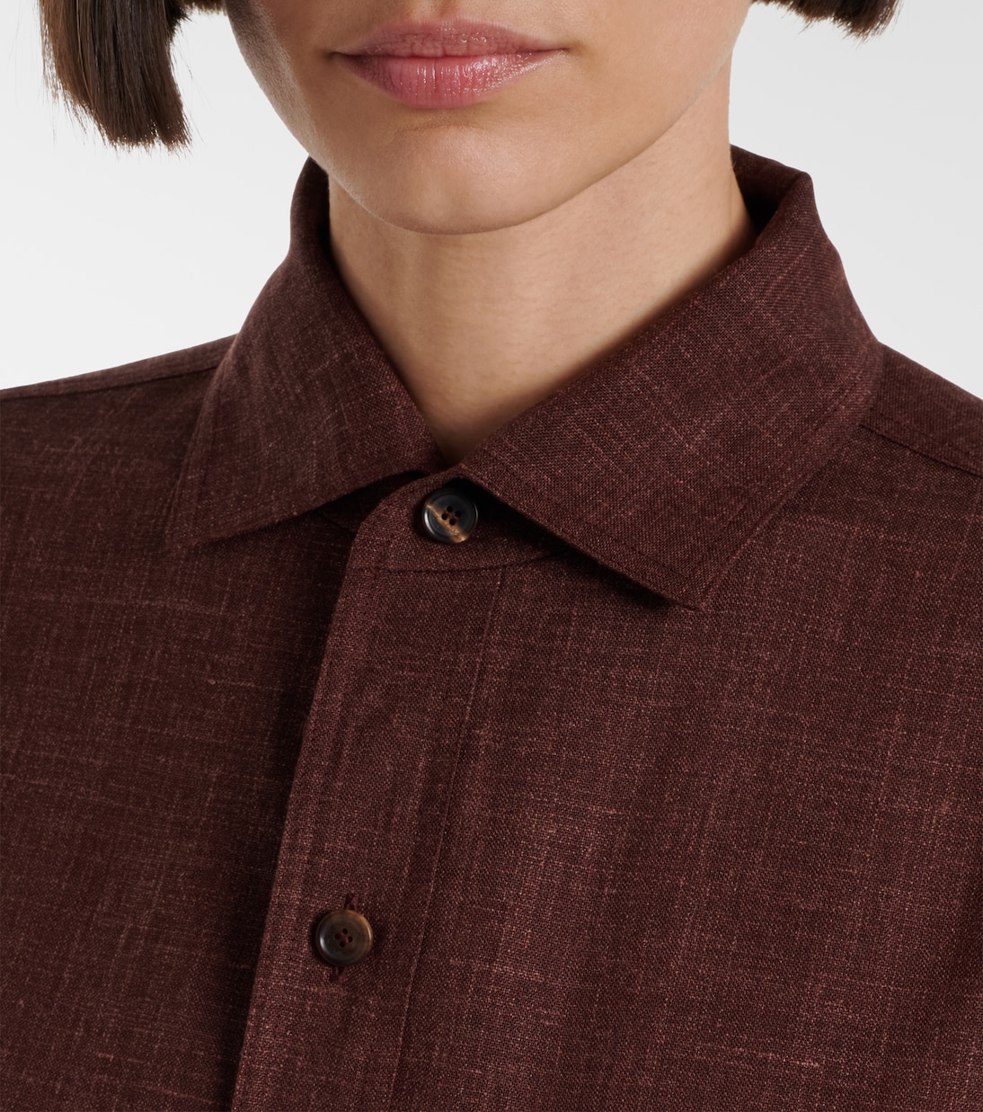 Ida wool, silk, and linen shirt | Loro Piana