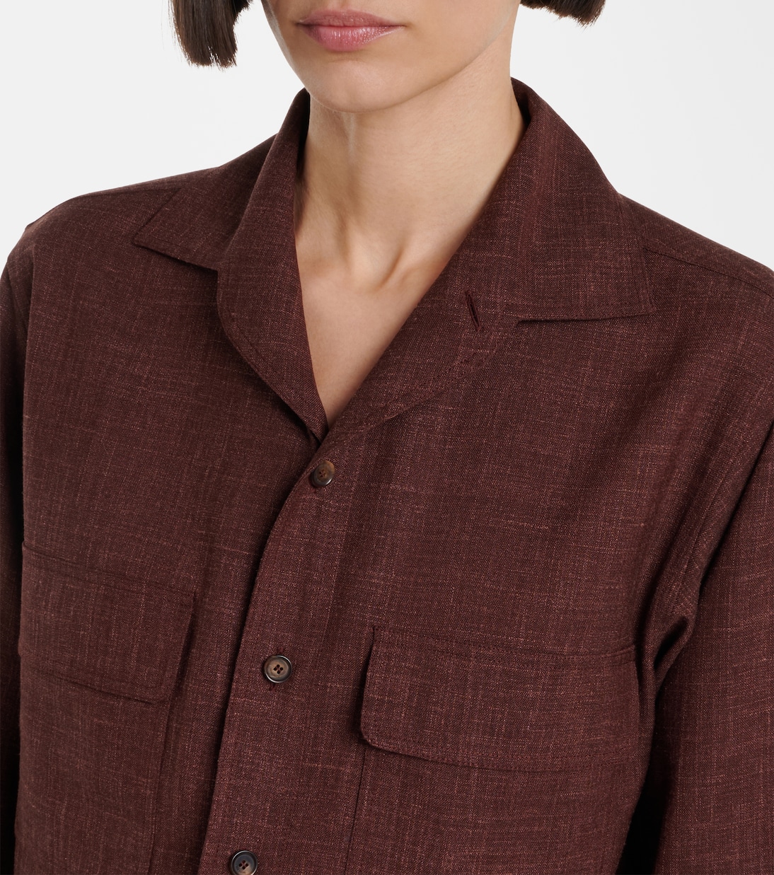 Ida wool, silk, and linen shirt | Loro Piana